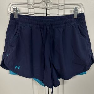 Under Armour Women’s Navy and Blue Running Short - Size M